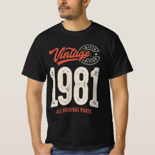 Vintage Geboren 1981 - 41. Geburtstag Retro Klassi T-Shirt