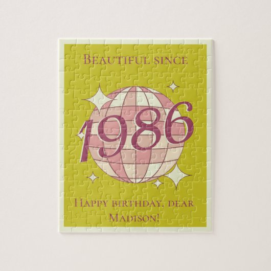 Vintage, geboren 1986, 40. Geburtstag Puzzle (Vertikal)