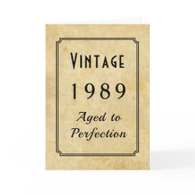 Vintage Geboren 1989 oder jedes andere Jahr Name A