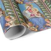 Vintage Geburt des Christ Wrapping Paper Geschenkpapier (Rolleneckpunkt)