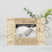 Vintage Geburtsankündigung wirbeln Ankündigung (Stehend Vorderseite)