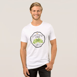 Vintage-Geburtsjahr-Weinetikett Tri-Blend Shirt