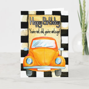 Vintage Geburtskarte Feiertagskarte