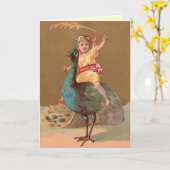 Vintage Geburtskarte Karte (Gelbe Blume)