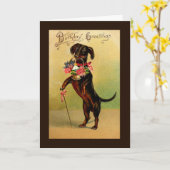 Vintage Geburtskarte Karte (Gelbe Blume)