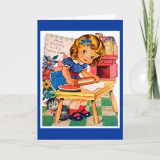 Vintage Geburtskarte Karte