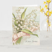 Vintage Geburtskarte Karte (Gelbe Blume)