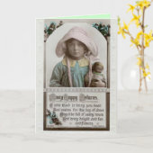 Vintage Geburtskarte Karte (Gelbe Blume)