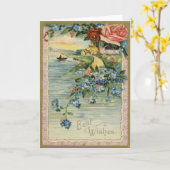 Vintage Geburtskarte Karte (Gelbe Blume)