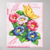 Vintage Geburtskarte Poster (Vorne)