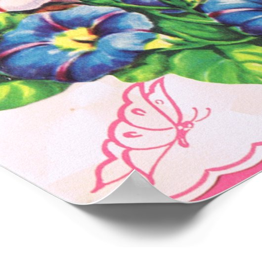 Vintage Geburtskarte Poster (Ecke)