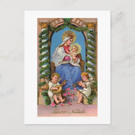 Vintage Geburtskarte Postkarte (Vorderseite)