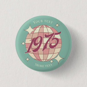 Vintage Geburtstag 1975 50. Jubiläum Button
