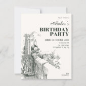 Vintage-Geburtstag Einladung (Vorderseite)