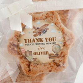 Vintage Geburtstagsaufkleber für Flugzeuge Runder Aufkleber