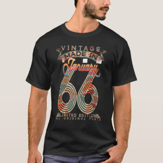 Vintage Geburtstagsbündnisse Geboren im Januar 196 T-Shirt