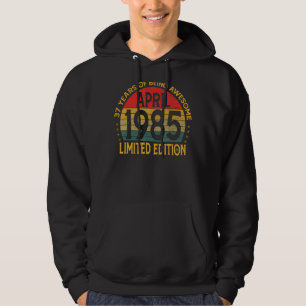 Vintage Geburtstagsdekoration April 1985 Hoodie