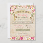 Vintage Geburtstagsfeier Einladung (Vorderseite)