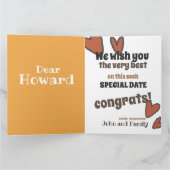 Vintage Geburtstagsfeier individuell anpassbar Karte (Innenseite)