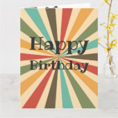 Vintage Geburtstagsfeier individuell anpassbar Karte (Gelbe Blume)