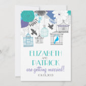 Vintage Geburtstagsfeiern Frühlingsblütenhochzeit  Einladung (Rückseite)