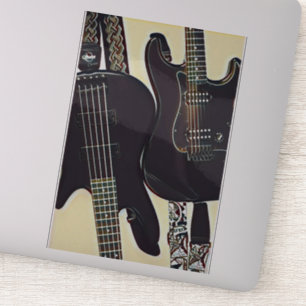 Vintage Geburtstagsgeschenk für Gitarre Aufkleber