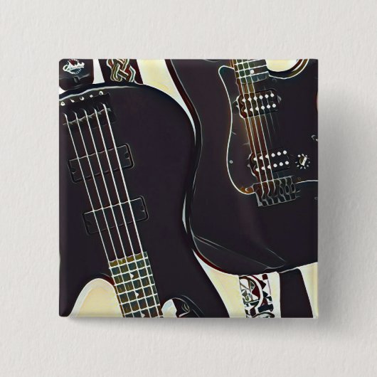 Vintage Geburtstagsgeschenk für Gitarre Button (Vorderseite)