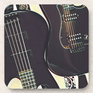 Vintage Geburtstagsgeschenk für Gitarre Getränkeuntersetzer