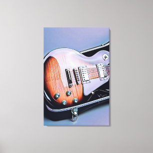 Vintage Geburtstagsgeschenk für Gitarre Leinwanddruck
