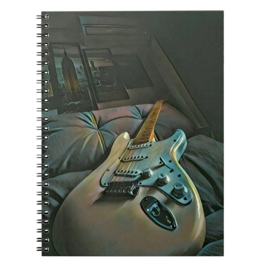 Vintage Geburtstagsgeschenk für Gitarre Notizblock (Vorderseite)