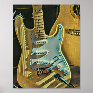 Vintage Geburtstagsgeschenk für Gitarre Poster