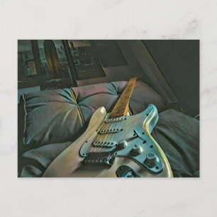 Vintage Geburtstagsgeschenk für Gitarre Postkarte