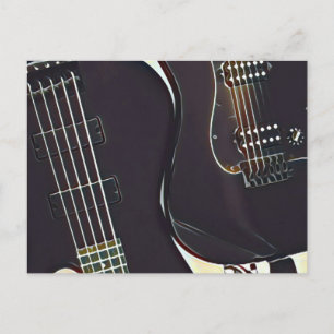 Vintage Geburtstagsgeschenk für Gitarre Postkarte