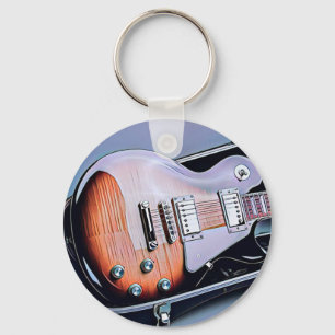 Vintage Geburtstagsgeschenk für Gitarre Schlüsselanhänger