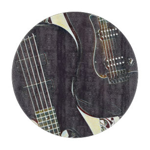 Vintage Geburtstagsgeschenk für Gitarre Schneidebrett