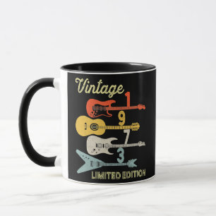 Vintage Geburtstagsgeschenke 1973 Gitarrenliebhabe Tasse