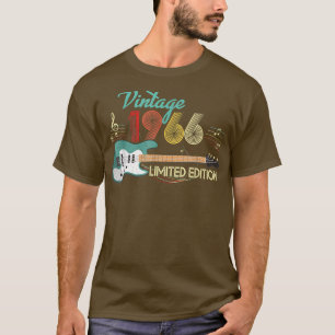Vintage Geburtstagsgeschenke von 1966, Gitarrenlie T-Shirt
