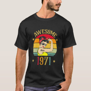 Vintage Geburtstagsgeschenke von 1971 für Frauen i T-Shirt