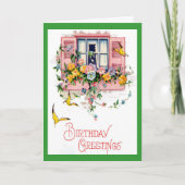 Vintage Geburtstagsgrüße Karte (Vorderseite)