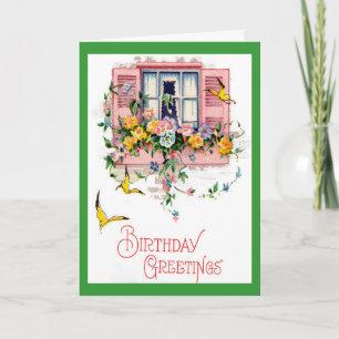 Vintage Geburtstagsgrüße Karte