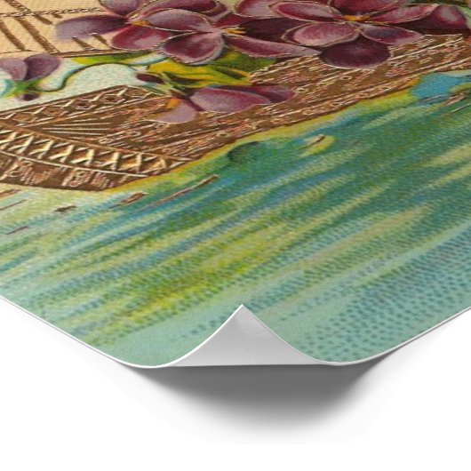 Vintage Geburtstagsgrüße Poster (Ecke)