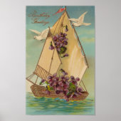 Vintage Geburtstagsgrüße Poster (Vorne)