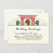 Vintage Geburtstagsgrüße Postkarte (Vorne/Hinten)