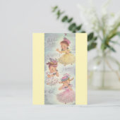 Vintage Geburtstagsgssip-Girls Postkarte (Stehend Vorderseite)