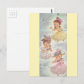 Vintage Geburtstagsgssip-Girls Postkarte (Vorne/Hinten)