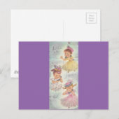 Vintage Geburtstagsgssip-Girls Postkarte (Vorne/Hinten)