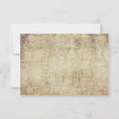 Vintage Geburtstagshochzeit RSVP Red Karte (Rückseite)