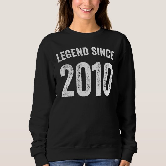 Vintage Geburtstagsidee 2010 Seit 2 Sweatshirt (Vorderseite)