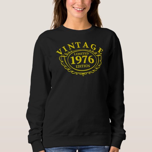 Vintage Geburtstagsidee von 1976 Sweatshirt (Vorderseite)