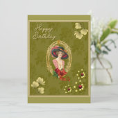 Vintage Geburtstagskarte (Stehend Vorderseite)